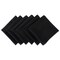 CC Home Furnishings Set of 6 Black Traditional Square Party Napkins 20”